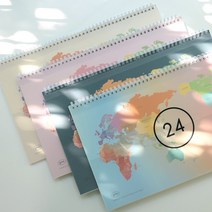 건망증 2024 월드와이드 스케줄러 v16 대형캘린더 업무용스케줄러, 핑크