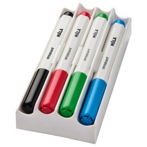 이케아 MALA 화이트보드펜, 4색, 4개입