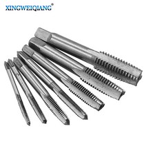 탭 다이스 탭안다이스 공구7pcs m3 m4 m5 m6 m8 m10 m12 hss 기계 핸드 나사 나사 태퍼 메트릭 플러그 탭 세트, 없음