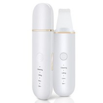 초음파 스킨 스크러버 뷰티 페이스 주걱 페이셜 마사지 블랙헤드 리무버 리프트 머신 딥 클리닝 모공 클리너, White