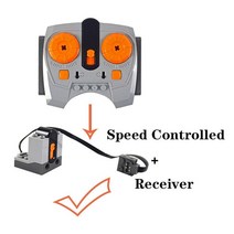 레고 파워 펑션 세트 모터 기술 부품 다중 전원 기능 8293 8883 수신기 속도 제어 pf 도구 빌딩 블록 호환 모든 브랜드, 속도 제어 세트