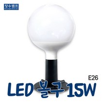 장수램프 LED볼전구 볼구 볼램프 15w, 주광색