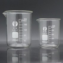 측량장비 붕규산 3000 유리 비커 5-3.3 ml 실험실 고온 저항 비커 측정 유리 컵 실험실 장비, 02 10mL