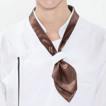 별도고리형 실용적인 단색 스카프 브라운 쉐프 조리사 요리사, 단일속성