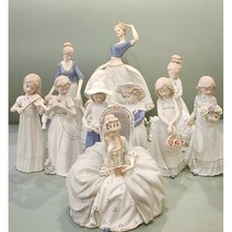 수지엔틱 스페인디자인 감성 고급 야드로 세라믹 엔틱 도자기 인형 모음 야드로 세라믹 도자기 장식 피겨린 인형 조각상, 08. 두아이와 엄마  (1P 단품구성)