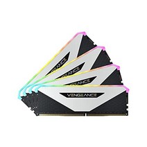 CORSAIR DDR4-32GB 3600MHz CL18 데스크탑 PC용 메모리 VENGEANCE RGB RT 화이트 32GB [8GB×4장] CMN32GX4M4Z3600C18W(2021신모델 optimized for AMD)