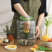 과실주병 담금주병 5L-15L 유리 수도꼭지 효소병, 디스펜서 효소병 5L