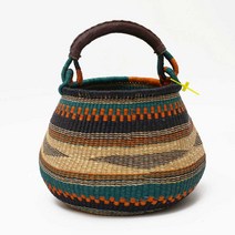 유니크 화분 바구니 아프리카 수제 밀짚 라탄 감성, BBP-991-26x40x28cm