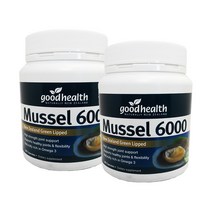 굿헬스 초록홍합 머슬 뮤셀 6000 뉴질랜드 초록잎홍합 300캡슐 2개 goodhealth Mussel, 세트, 기본