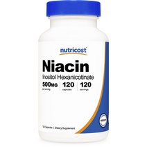 뉴트리코스트 니아신 이노시톨 헥사니코티산염 500mg 캡슐, 120개입, 1개