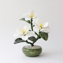 승진 영전 취임 축하선물 감사 이사 집들이 선물 / 아토제이드 옥꽃 매그놀리아 3송이, 화이트
