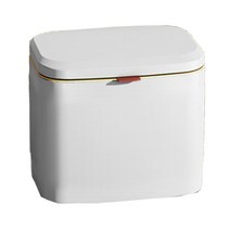 리치밤 고급 주방 쓰레기통 4L, 화이트