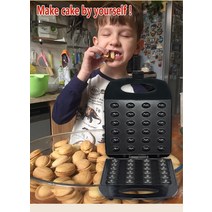 쿠키건 프레스 몰드 mini nut waffle electric walnut cake maker 자동 빵 베이킹 기계 빵집 샌드위치 철 토스터 아침 팬 오븐