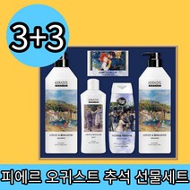 3+3 프리미엄 추석 한정판 샴푸 선물 세트 총 6개 쇼핑백 포함