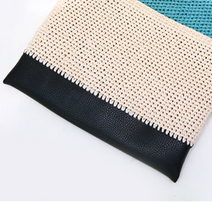 [뜨개마루] 컬러인조가죽 클러치 바닥, 골드