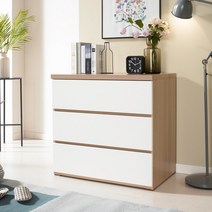 [데코라인] 데니 800 3단 서랍장, 색상:아카시아