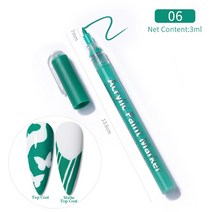 방수 낙서 펜 네일 아트 드로잉 페인팅 라이너 브러시 추상 라인 미세 세부 꽃 3D DIY 매니큐어 도구 그림, 36 D06