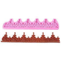 Sugarcraft Baroque 스타일 크라운 실리콘 몰드 컵케익 토퍼 퐁당 케이크 장식 도구 초콜릿 캔디 쥬얼리 폴리머 클레이, [02] Random color B