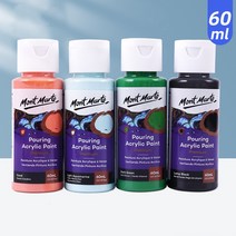 푸어링 아트 물감 60ml x 4색 플루이드아트 DIY물감