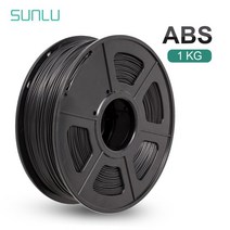 SUNLU ABS 필라멘트 1.75MM 3D FDM 프린터용 고품질 우수한 충격 강도 마모 성능 내 화학성, ABS-검은색, 02 ABS-BLACK