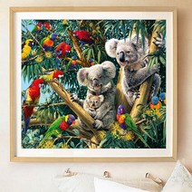 DIY 보석십자수 주문제작 보석비즈십자수 큐빅십자수 결혼선물 집들이선물, 45x60, 코알라