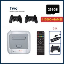 레트로 슈퍼 콘솔 x 프로 tv 비디오 게임 콘솔 pspps1mdn64 wifi 지원 hd 출력 내장 60 에뮬레이터 117000+게임, 프로-256-706-2 b, 오 플러그