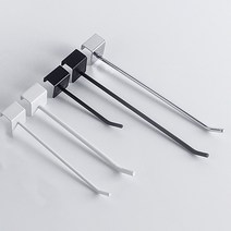 스페이스월 선반 일자 후크 상품 진열대 디피 고리 걸이, 블랙 / 20cm (03-327C), 1개