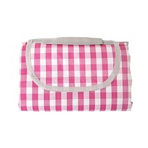 고고플랜 대형 양면 방수 피크닉 돗자리 매트, 깅엄 핑크