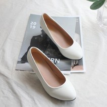 기본 미들힐 여성가을 펌프스힐 정장구두 부티힐 부띠