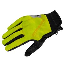 코미네 봄가을용 방풍 프로텍터 세미윈터 글러브 간절기용 바이크 장갑 글러브 GK839 NEON-CAMO, NEON-CAMO-XL