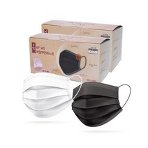 국산 덴탈마스크 KF-AD 블랙 화이트 대형 100매, 올블랙+화이트 대형 100매, 100개