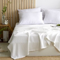 차갑고 시원한 여름용 모달 이불겸용 스프레드 침대패드 간절기 사계절 피그먼트 SS Q/K, 웜화이트