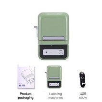 Niimbot-B21 무선 라벨 메이커 휴대용 감열 프린터 쥬얼리 태그 점 라벨링 바코드 이름 인쇄, [02] Green Label Printer, 02 Green Label Printer