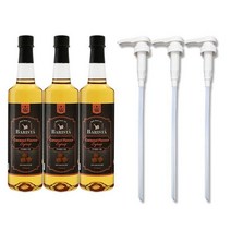 바리스타 카라멜향 커피시럽 750ml 3병 + 시럽펌프 3개