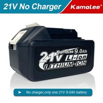 Kamolee1800 NM 하이 토크 90Ah 9000mAh 브러시리스 전기 임팩트 렌치 마끼다 18V 배터리용, EU+Only 9.0AH Battery