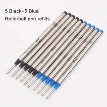 럭셔리 Mb 리필 젤 롤러 볼 볼펜 리드 M 사이즈 블루와 잉크, 03 5blue 5black roller