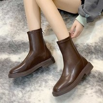 유니크미들부츠 여자 새내기룩 코디 봄가을 데일리 지퍼 스타일 부츠-72394EA