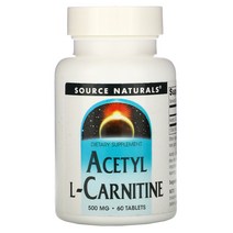Source Naturals 아세틸 L 카르니틴 500mg 60 타블렛