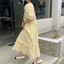[제작] 퍼핀 셔링 롱 원피스 64646 빅사이즈 여성의류