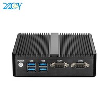 XCY-미니 PC 인텔 셀러론 J4125 쿼드코어 2x RS232 듀얼 이더넷 300M WiFi HDMI VGA 4 x USB 팬리스 산업용 IPC 윈도우즈 10, [04] No RAM No SSD NoWiFi, [02] Pentium 3805U DDR3L