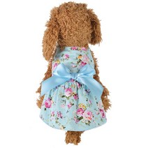 Pet Skirt Dog Cat Plaid Dress Bow Tie Cute Clothing Puppy Medium Large Costume Outfit Clothes, 02 Blue_04 L