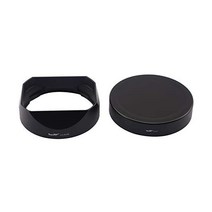 후지필름 XF 23mm F1.4 R Fujinon 56mm F1.2 APD 렌즈용 사각 금속 렌즈 후드 후지 LH XF23 대체 HAOGE X23B 캡이 호환 그늘