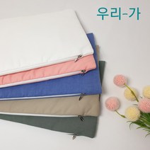 우리가 수제 순면100% 누빔솜덧댄 푹신한 순면 속커버 편백 메밀 속통 속지 속커버3050(커버만)