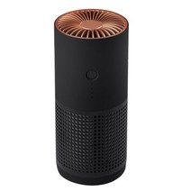 차량용공기청정기 미니공기청정기 자동차공기청정기 xiaomi youpin 휴대용 가정용 음이온 오존 발생기 hepa 필터 냄새 제거 야간 조명 충전식, 블랙 USB 플러그 인