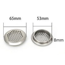 10pcs 라운드 캐비닛 에어 덕트 벤트 dia.19mm-53mm 스틸 루버 메쉬 구멍 플러그 장식 커버 옷장 그릴 환기 시스템, 53mm5