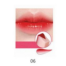 립글로즈 립틴트 립밤 립라이너 잘 지워지지 않는 착색 타투 립스틱 틴트 한국어 패션 v 커팅 투톤 바이트 실키 모이스처라이징 너리싱 밤 립 코스메틱 그라데이션 컬러, 06, 1개