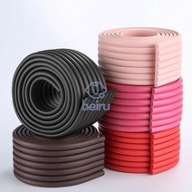 베이루 넓은쿠션 모서리보호대 코너보호대 가구 모서리 기둥보호 아기 안전 서랍 식탁, 연베이지