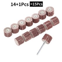 15pcs 샌딩 플랩 세트 3mm 생크 그라인딩 휠 헤드 샌더 연마 도구 dremel, 80, 15개, 15mm