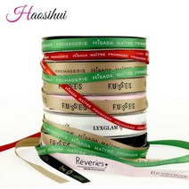 맞춤형 인쇄 로고 리본 선물 포장 새틴 폴리에스터 장식 결혼식 100 마당/로트 6mm-75mm, 100 yards, 19mm width