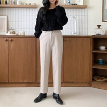 코지 워커홀릭 모직 스트레이트핏 기본 슬랙스